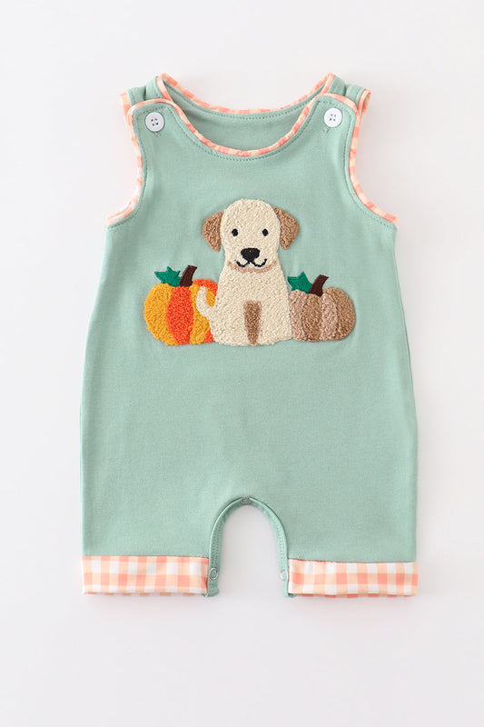 Green dog pumpkin french knot boy jonjon