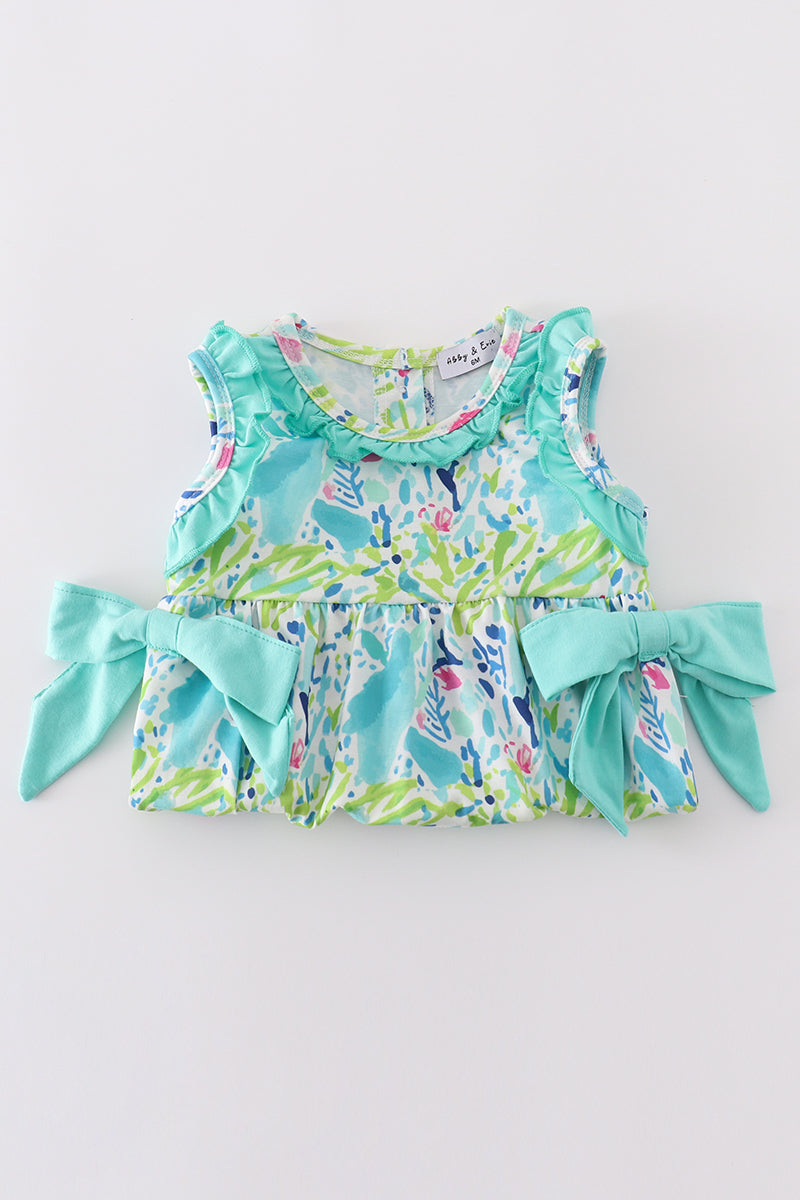 Tropical breeze print bubble