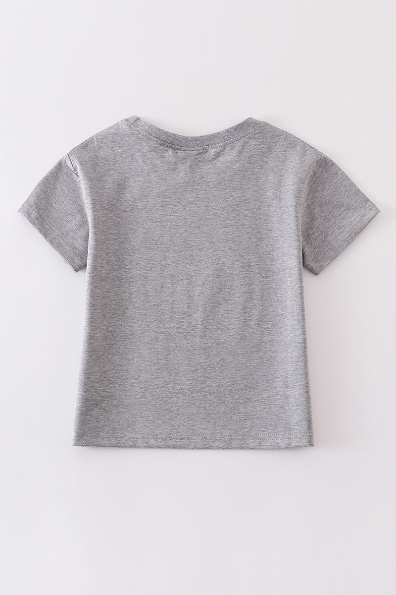 Gray blank basic t-shirt Adult Kids and baby bubble