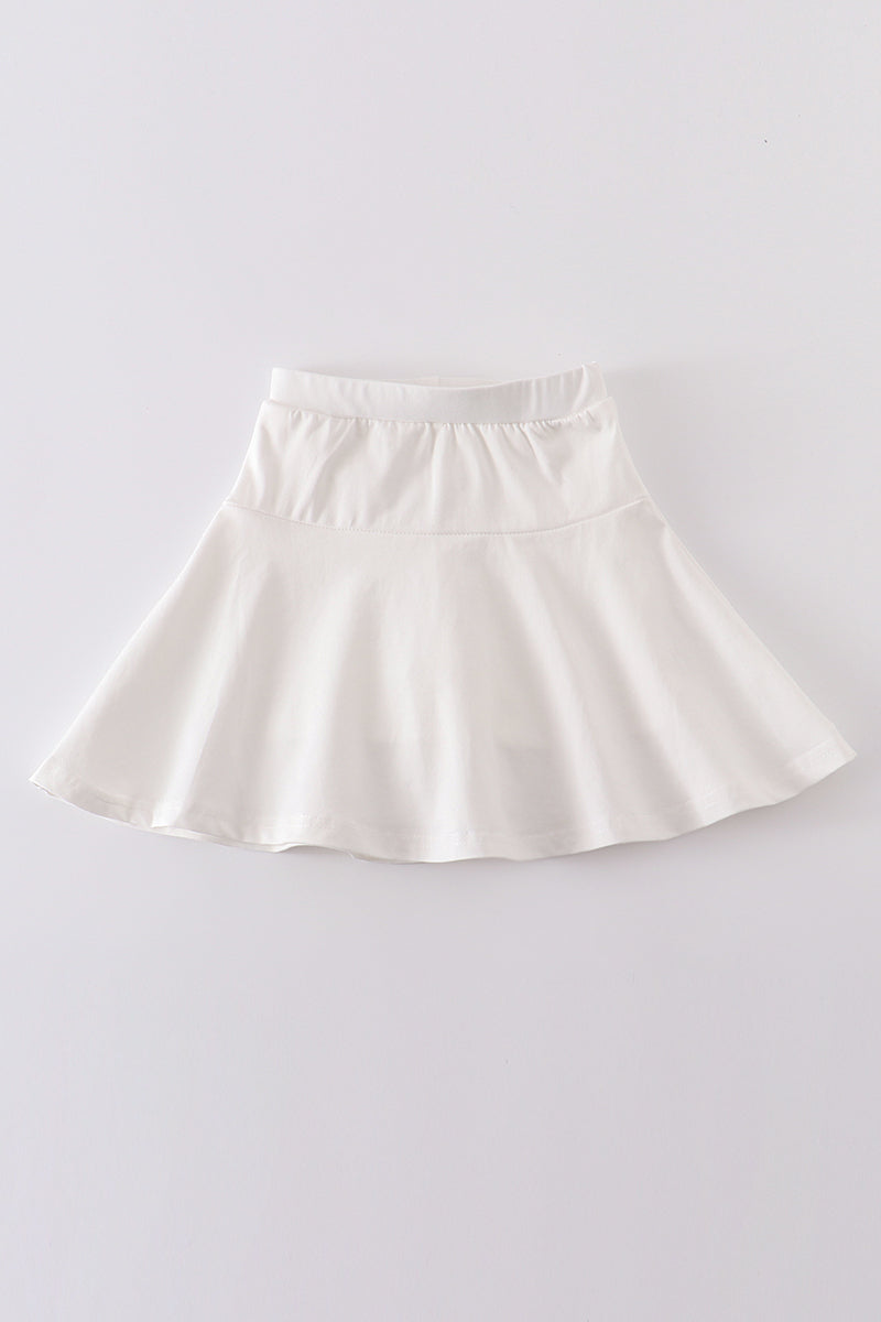 Cream basic skort