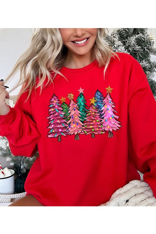 Christmas Tree Fleece Sweatshirt