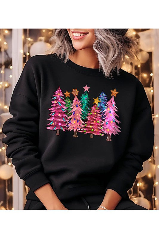 Christmas Tree Fleece Sweatshirt