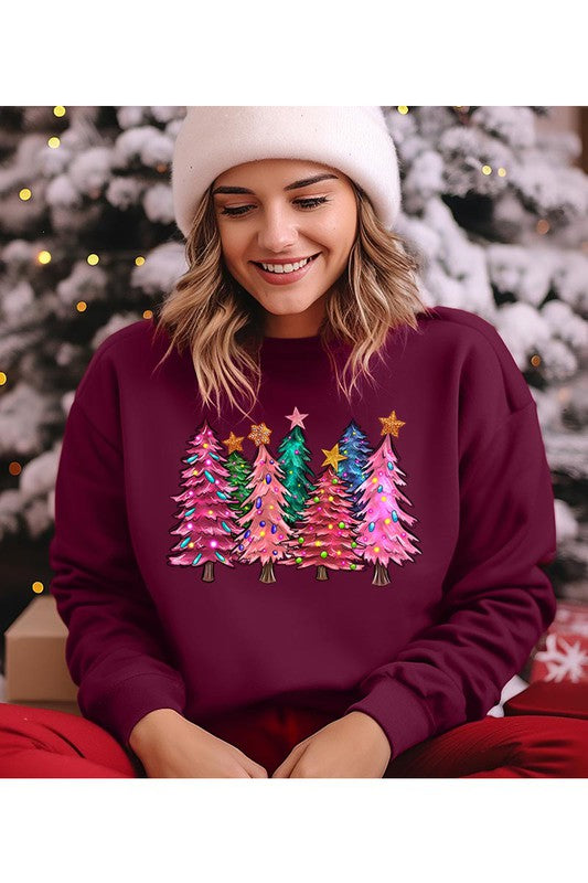 Christmas Tree Fleece Sweatshirt