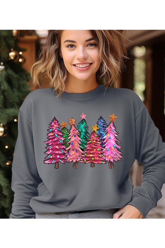 Christmas Tree Fleece Sweatshirt