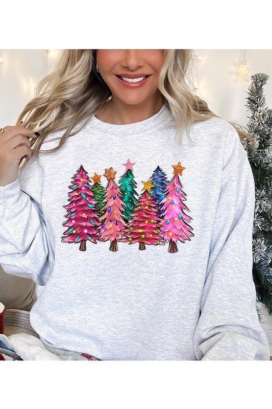 Christmas Tree Fleece Sweatshirt