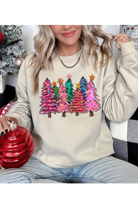 Christmas Tree Fleece Sweatshirt