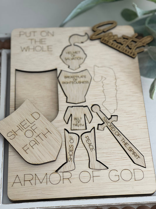 Paintable Puzzle - Armor of God