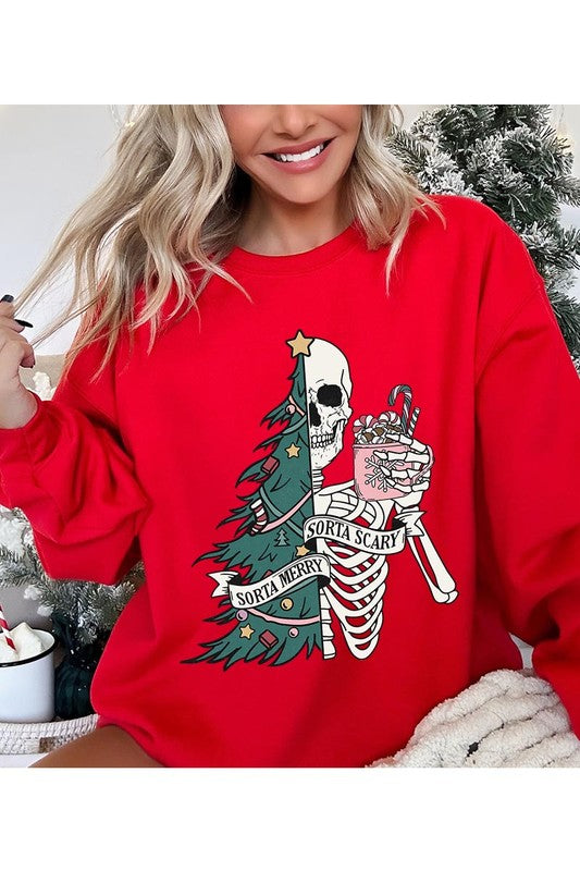 Sorta Merry Sorta Scary Christmas Graphic Tee