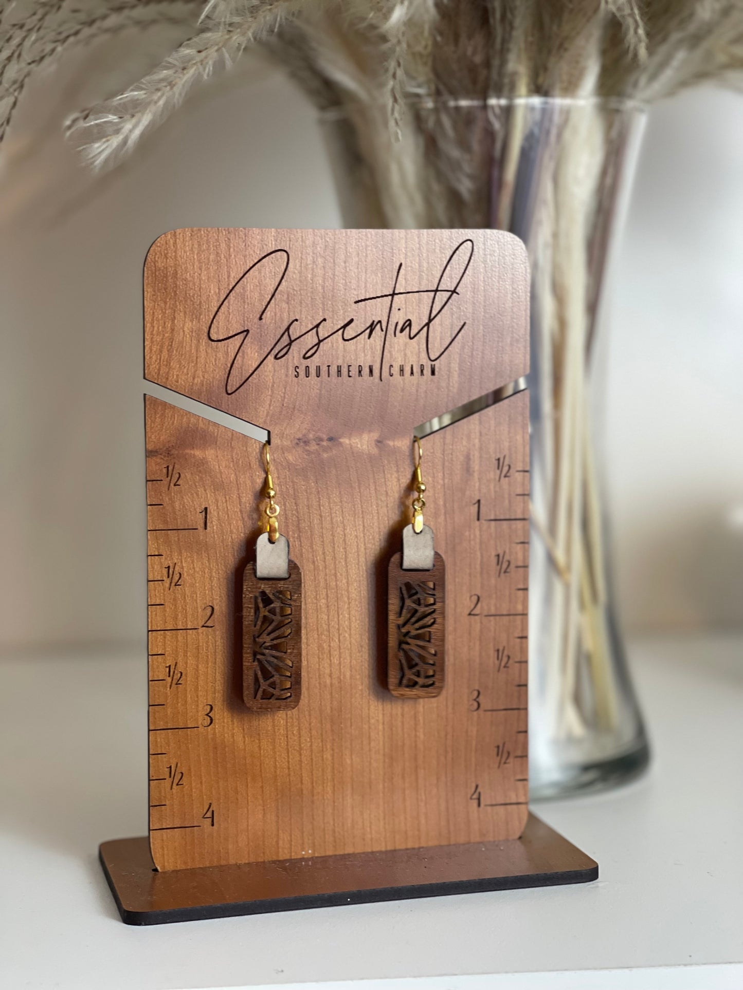 Wood & Leather Earrings