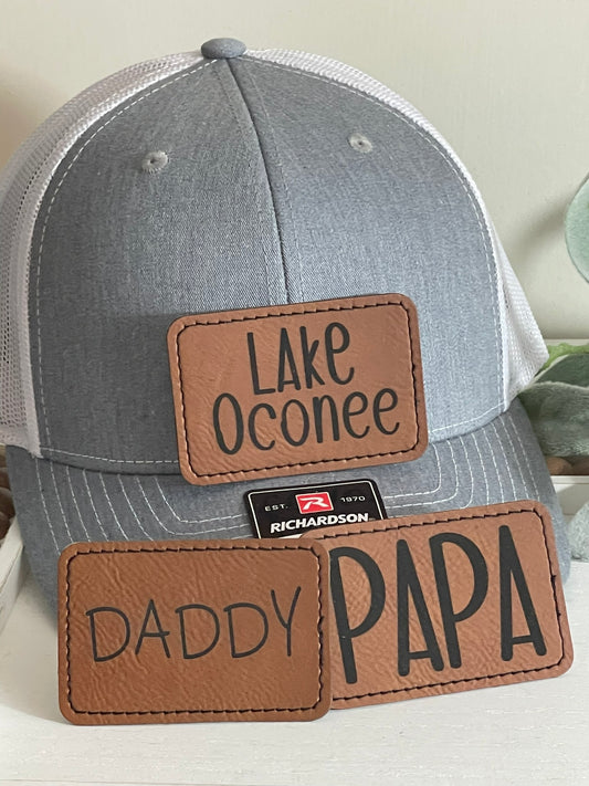 Personalized Leather Patch Hat