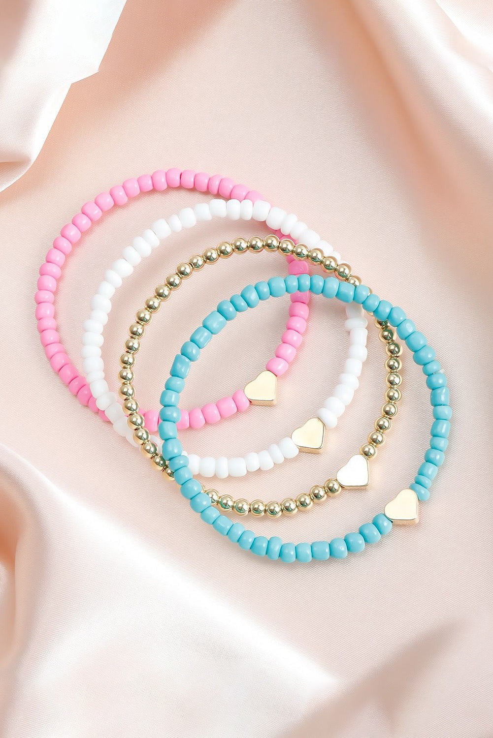 Beaded Heart Bracelets RTS