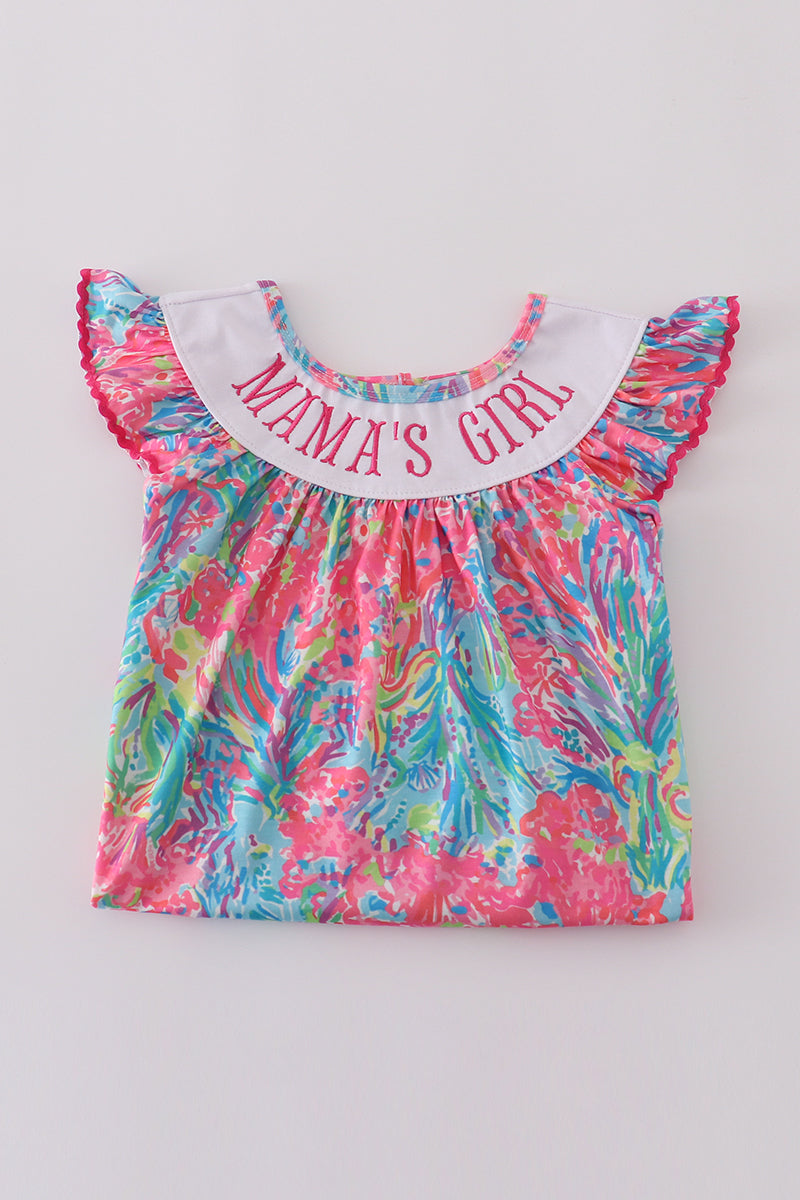 Neon reef MAMA'S embroidery dress