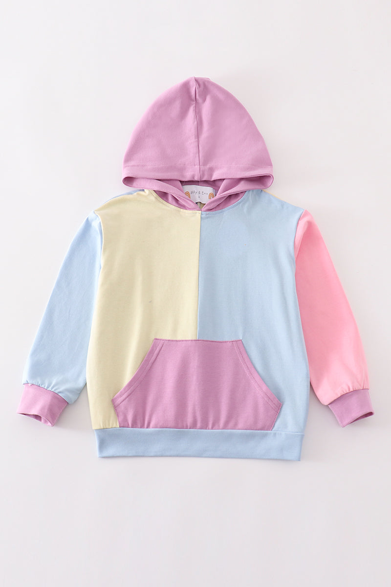 Multicolored blocks mom hoodie mom&me