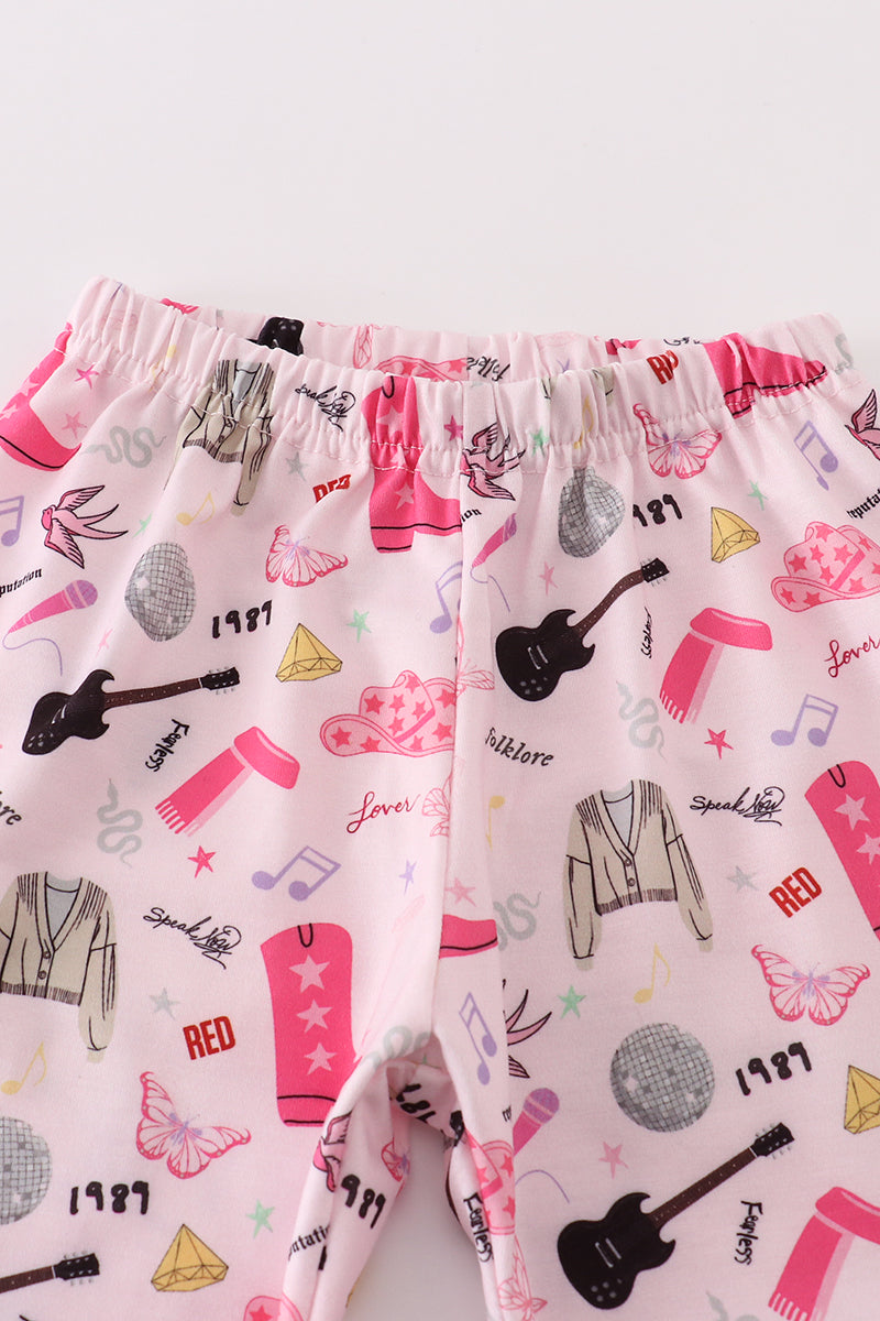 Magenta music fan mom&me pajamas set