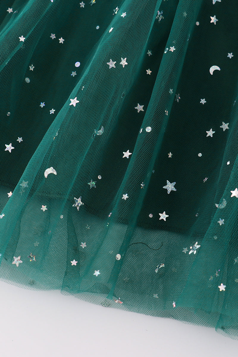 Forest velvet tutu dress