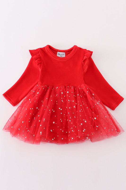 Red velvet tutu girl bubble