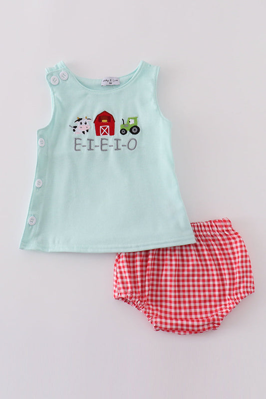 E-I-E-I-O Sleeveless Bloomer Set