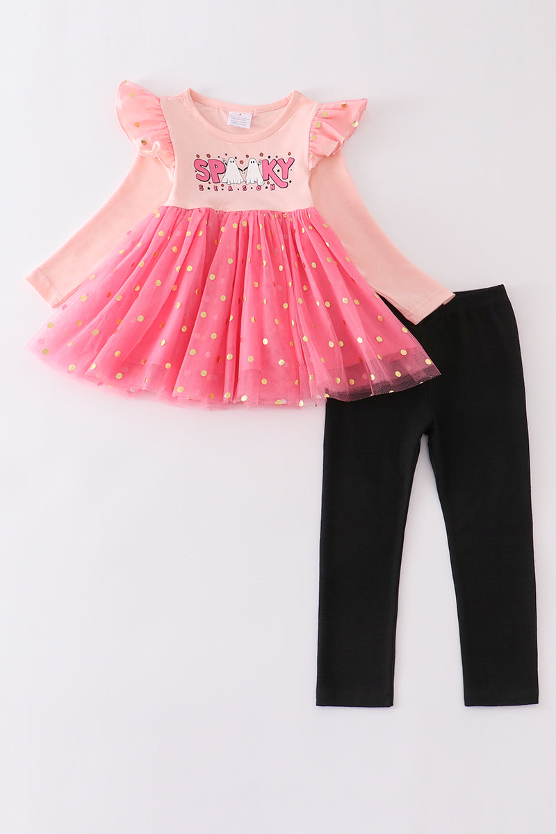 Pink "soopky" ruffle girl set