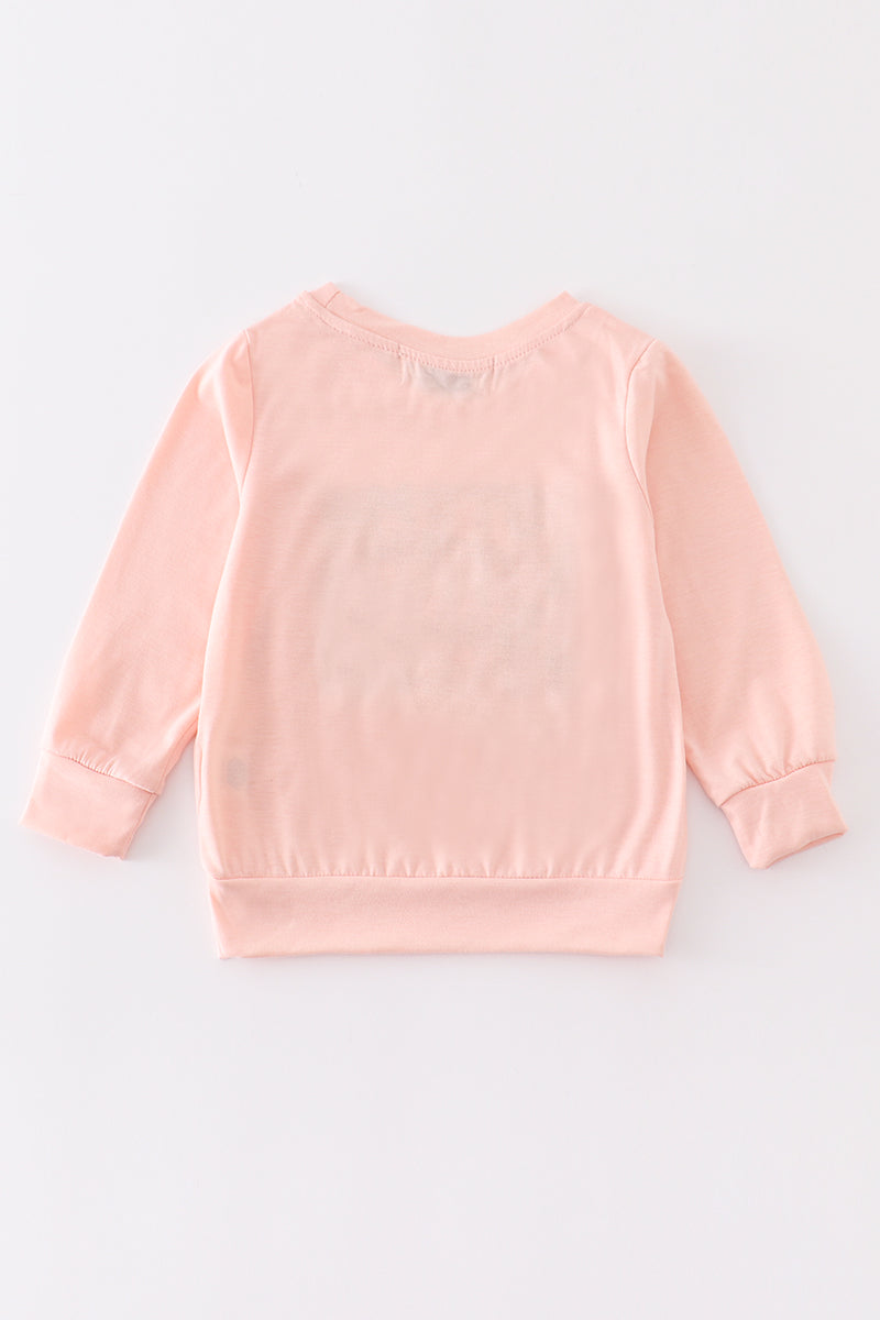 Coral "autumn" girl top